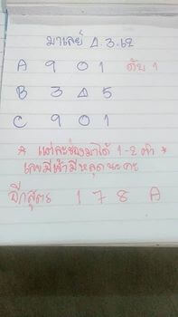 แนวทางหวยมาเลย์ 4/3/63 ชุดที่9