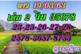 แนวทางหวยลาว 19/3/63 ชุดที่12