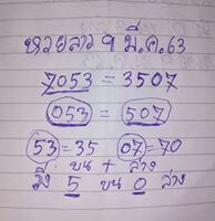 แนวทางหวยลาว 9/3/63 ชุดที่5
