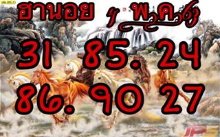 แนวทางหวยฮานอย 4/5/63 ชุดที่6