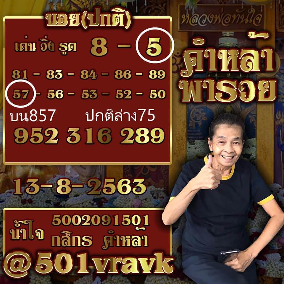แนวทางหวยฮานอย 14/8/63 ชุดที่4