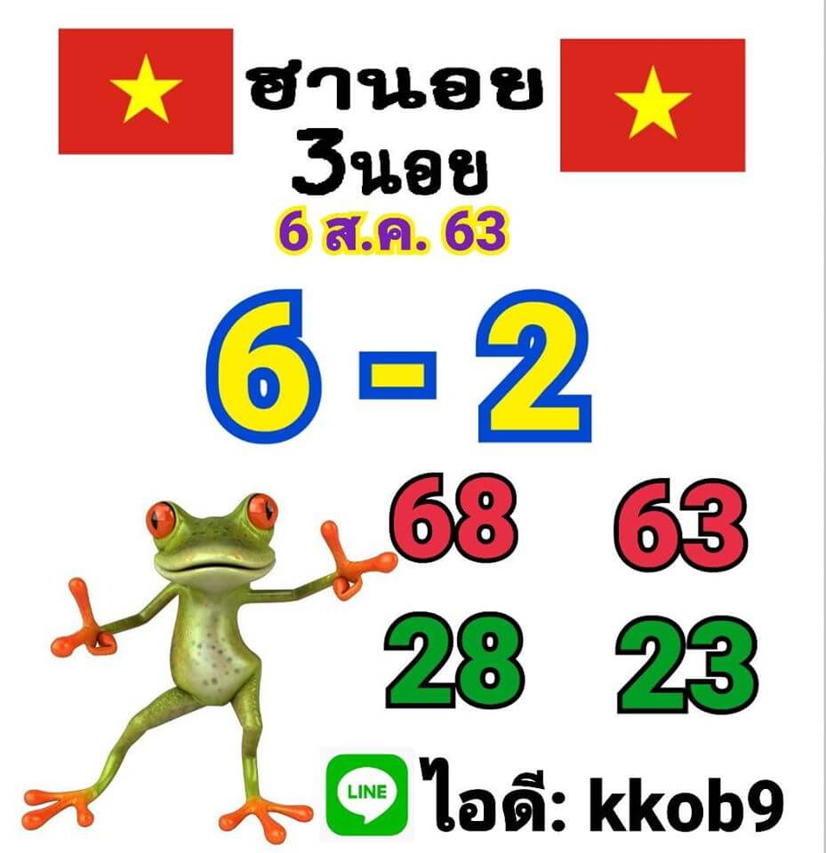 แนวทางหวยฮานอย 6/8/63 ชุดที่4