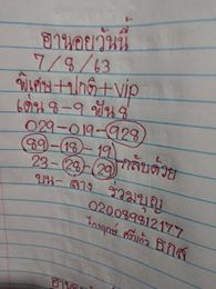 แนวทางหวยฮานอย 7/8/63 ชุดที่6