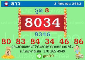 แนวทางหวยลาว 3/9/63 ชุดที่6