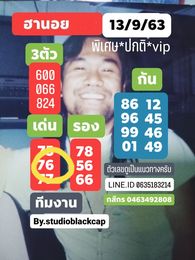 แนวทางหวยฮานอย 13/9/63 ชุดที่2
