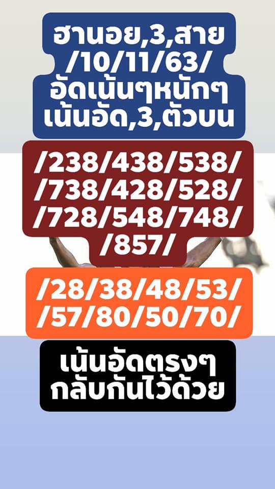 แนวทางหวยฮานอย 10/11/63 ชุดที่4