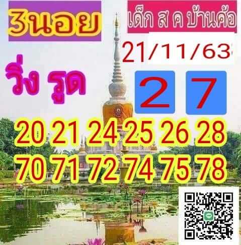 แนวทางหวยฮานอย 21/11/63 ชุดที่5
