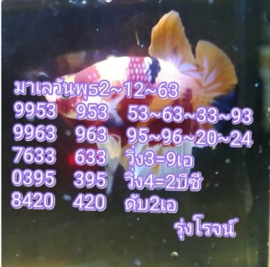 แนวทางหวยมาเลย์ 2/12/63 ชุดที่ 18