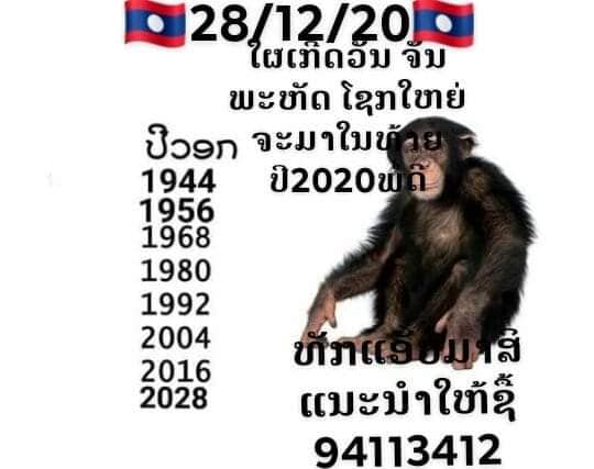 แนวทางหวยลาว 28/12/63 ชุดที่13