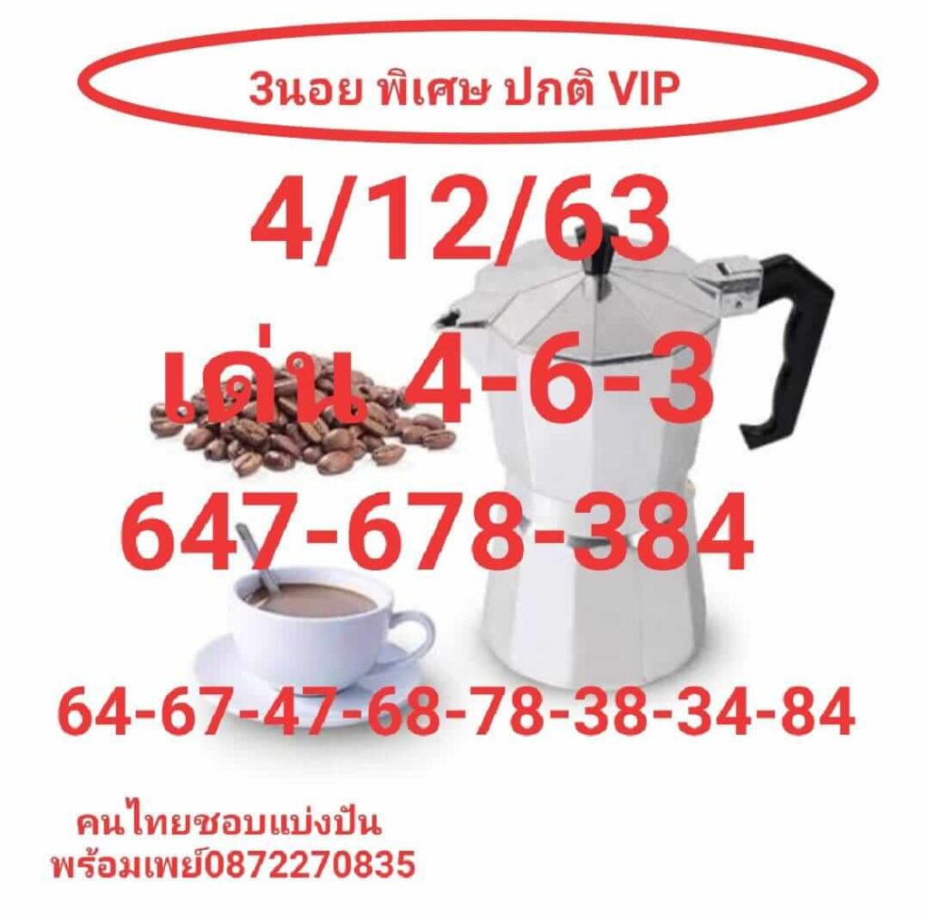 แนวทางหวยฮานอย 4/12/63 ชุดที่2