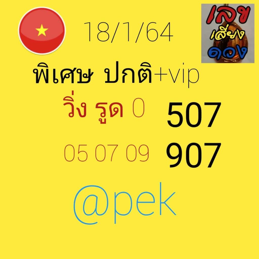 แนวทางหวยฮานอย 18/1/64 ชุดที่ 10