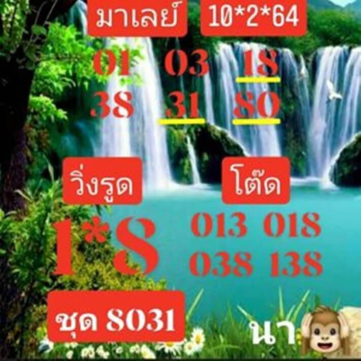 หวยมาเลย์วันนี้ 16/2/64 ชุดที่7