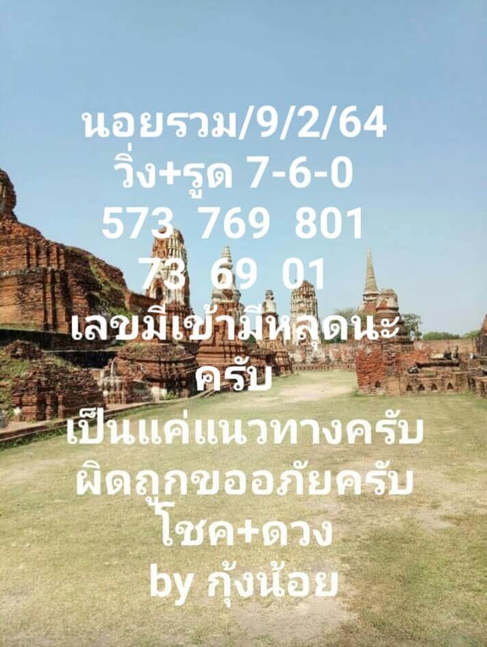 หวยฮานอยวันนี้ 9/2/64 ชุดที่13