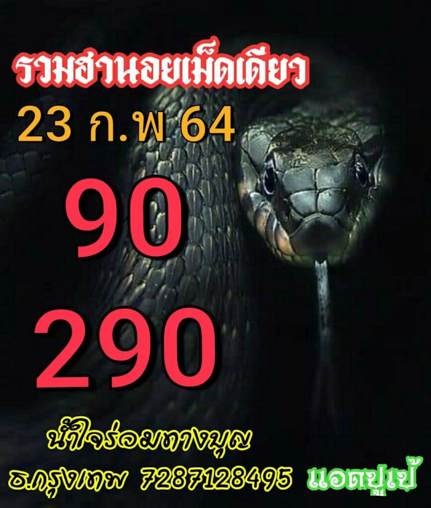 แนวทางหวยฮานอย 23/2/64 ชุดที่6