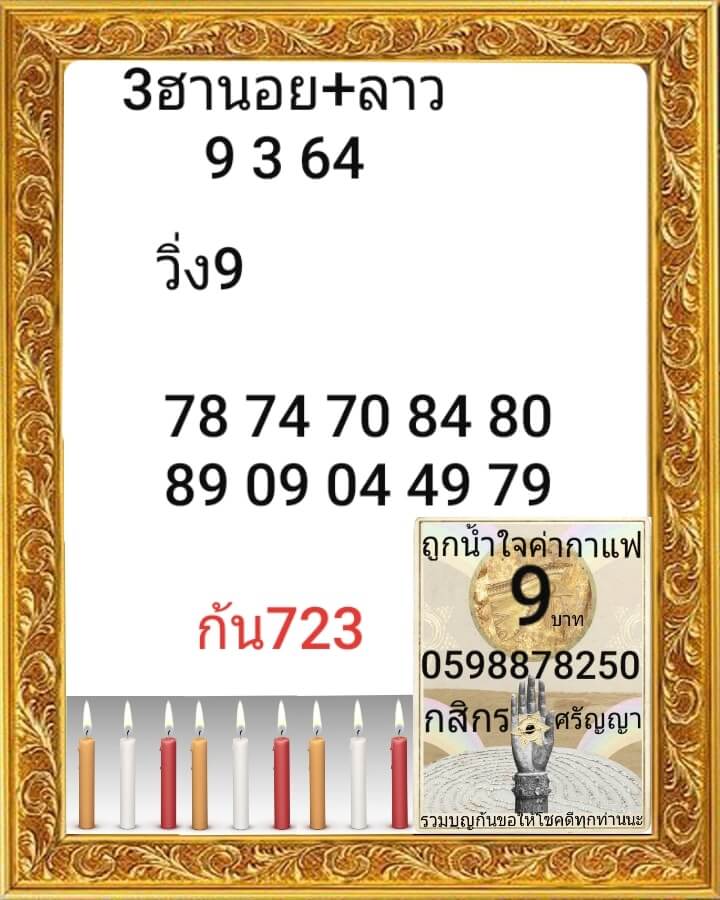 แนวทางหวยลาว 9/3/64 ชุดที่3