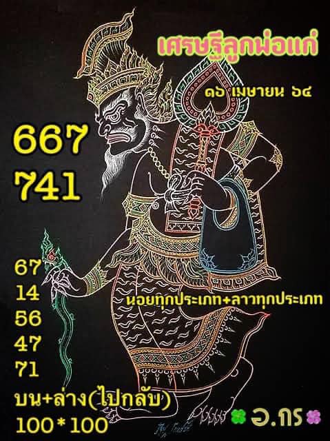 แนวทางหวยฮานอย 16/4/64 ชุดที่1