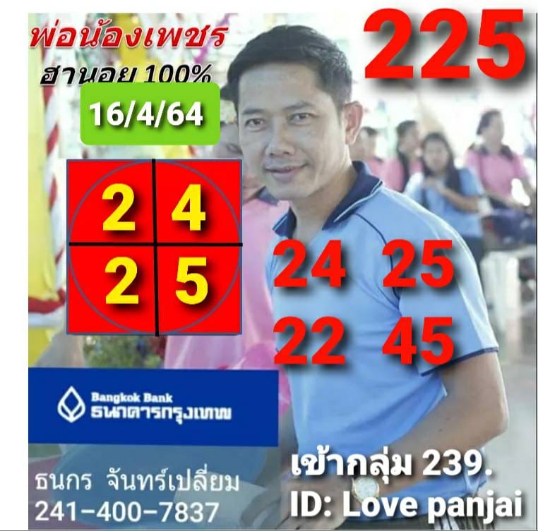 แนวทางหวยฮานอย 16/4/64 ชุดที่4