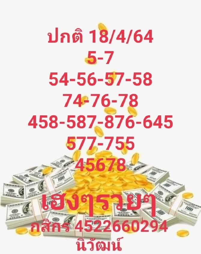 แนวทางหวยฮานอย 18/4/64 ชุดที่4