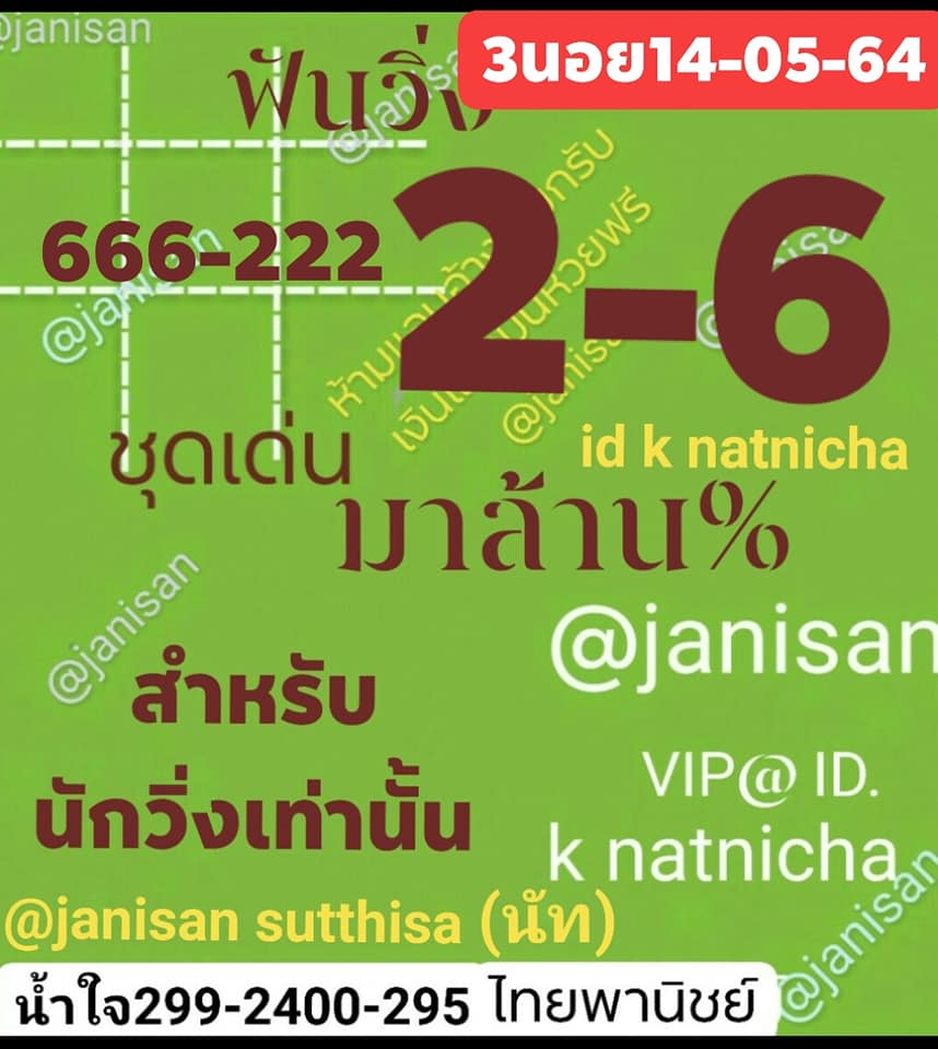 แนวทางหวยฮานอย 14/5/64 ชุดที่10