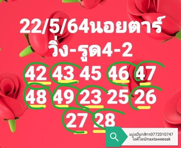 แนวทางหวยฮานอย 22/5/64 ชุดที่1
