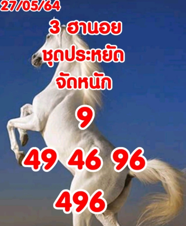 แนวทางหวยฮานอย 27/5/64 ชุดที่5