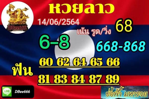 แนวทางหวยลาว 14/6/64 ชุดที่2