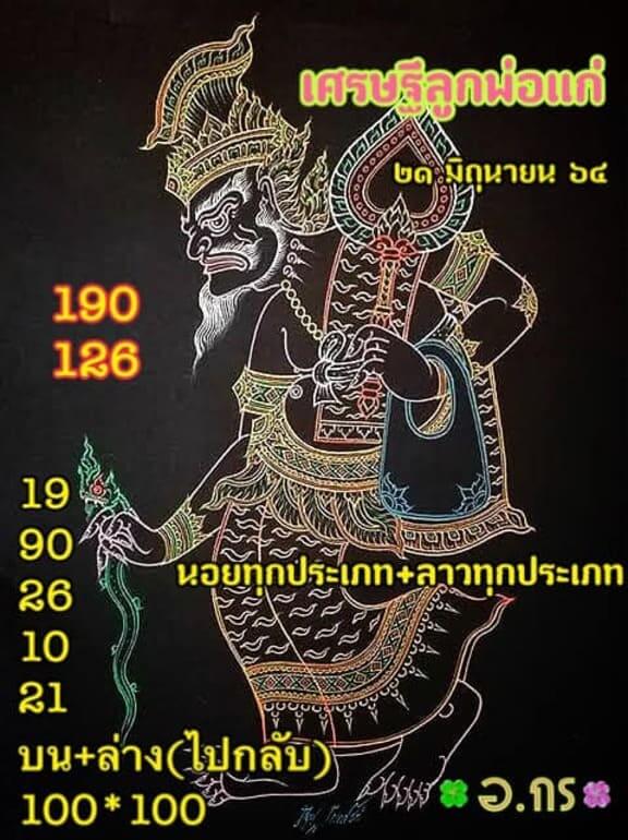 แนวทางหวยลาว 21/6/64 ชุดที่9