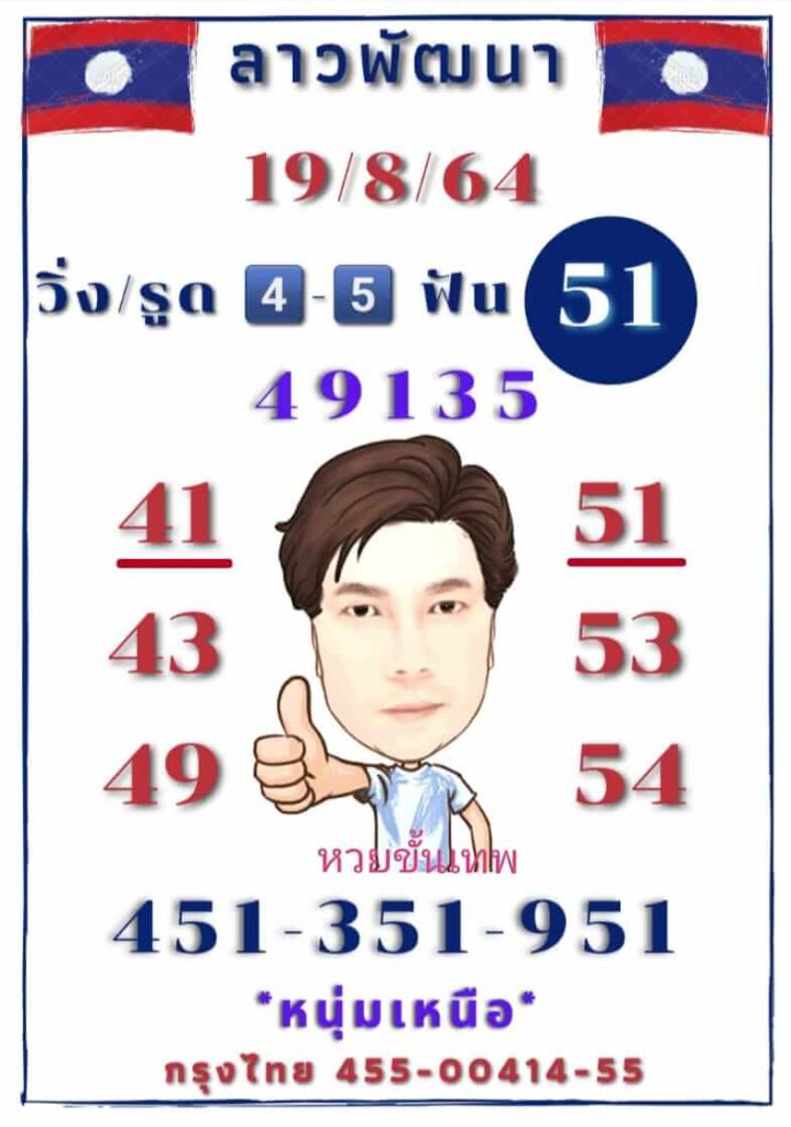 แนวทางหวยลาว 19/8/64 ชุดที่ 4