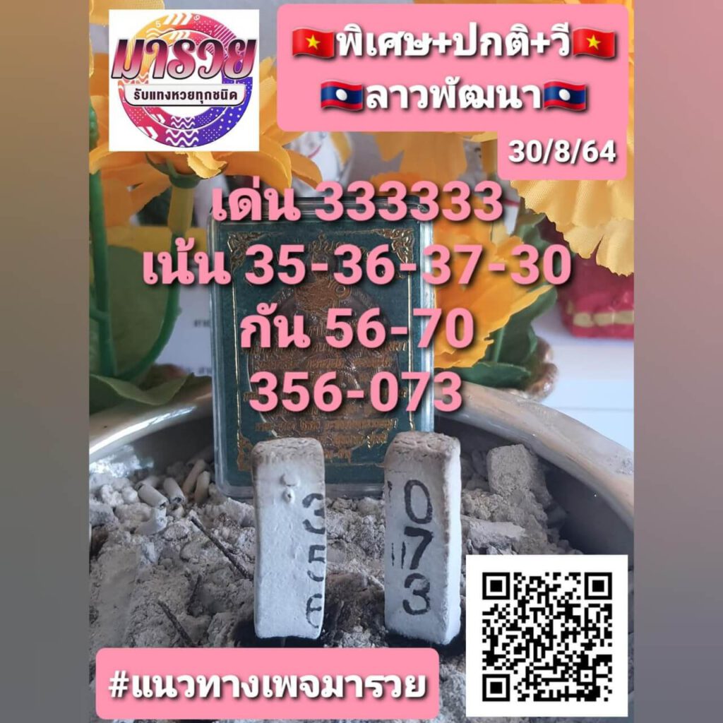 แนวทางหวยลาว 30/8/64 ชุดที่ 9