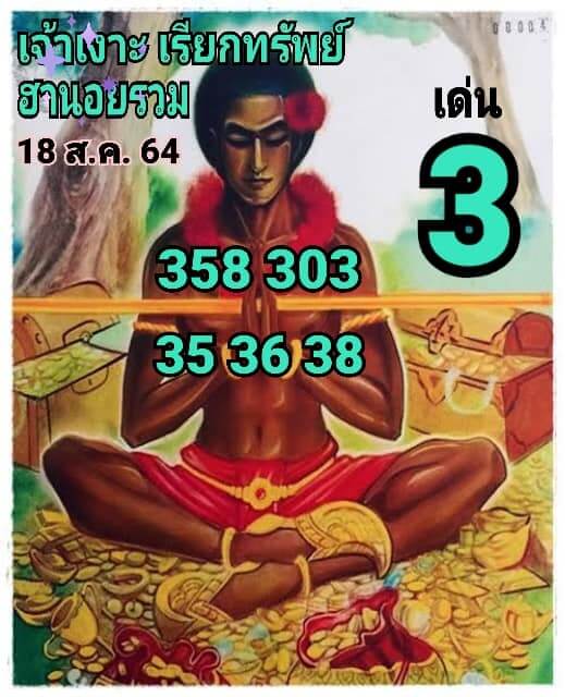 แนวทางหวยฮานอย 18/8/64 ชุดที่6