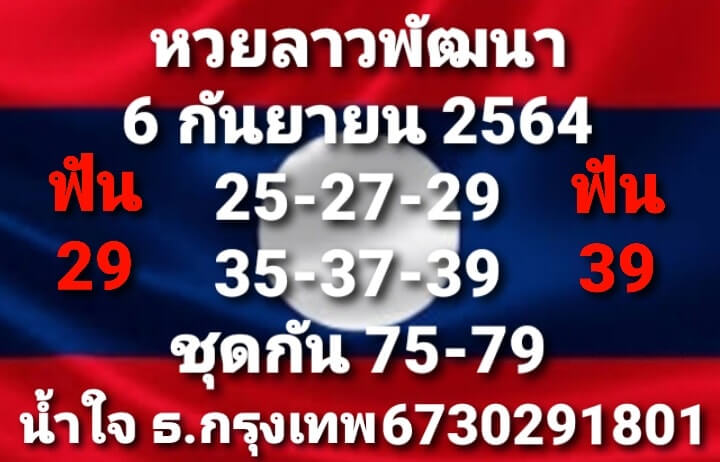 แนวทางหวยลาว6/9/64 ชุดที่ 3