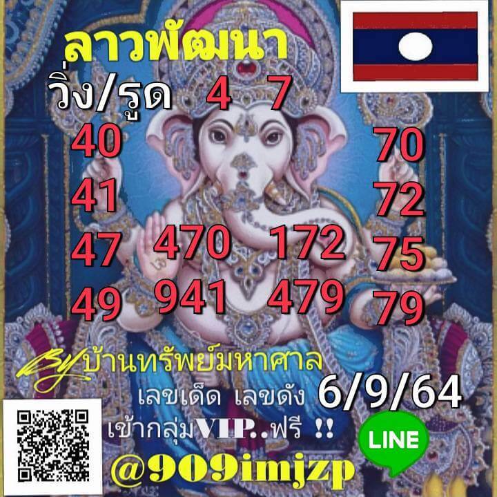 แนวทางหวยลาว6/9/64 ชุดที่ 8