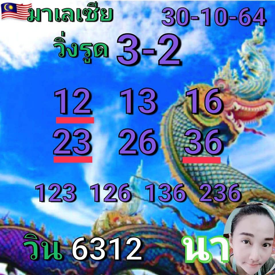 แนวทางหวยมาเลย์30/10/64ชุดที่2