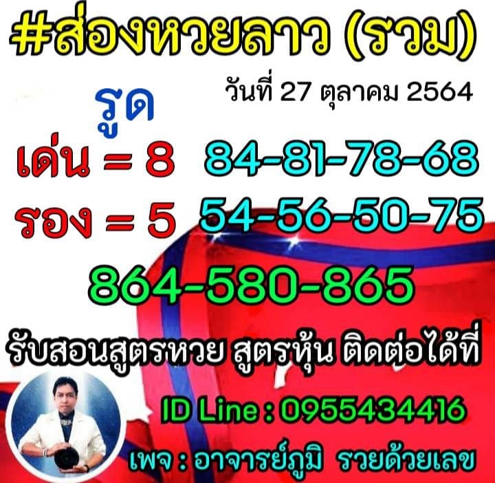 แนวทางหวยลาว27/10/64ชุดที่8