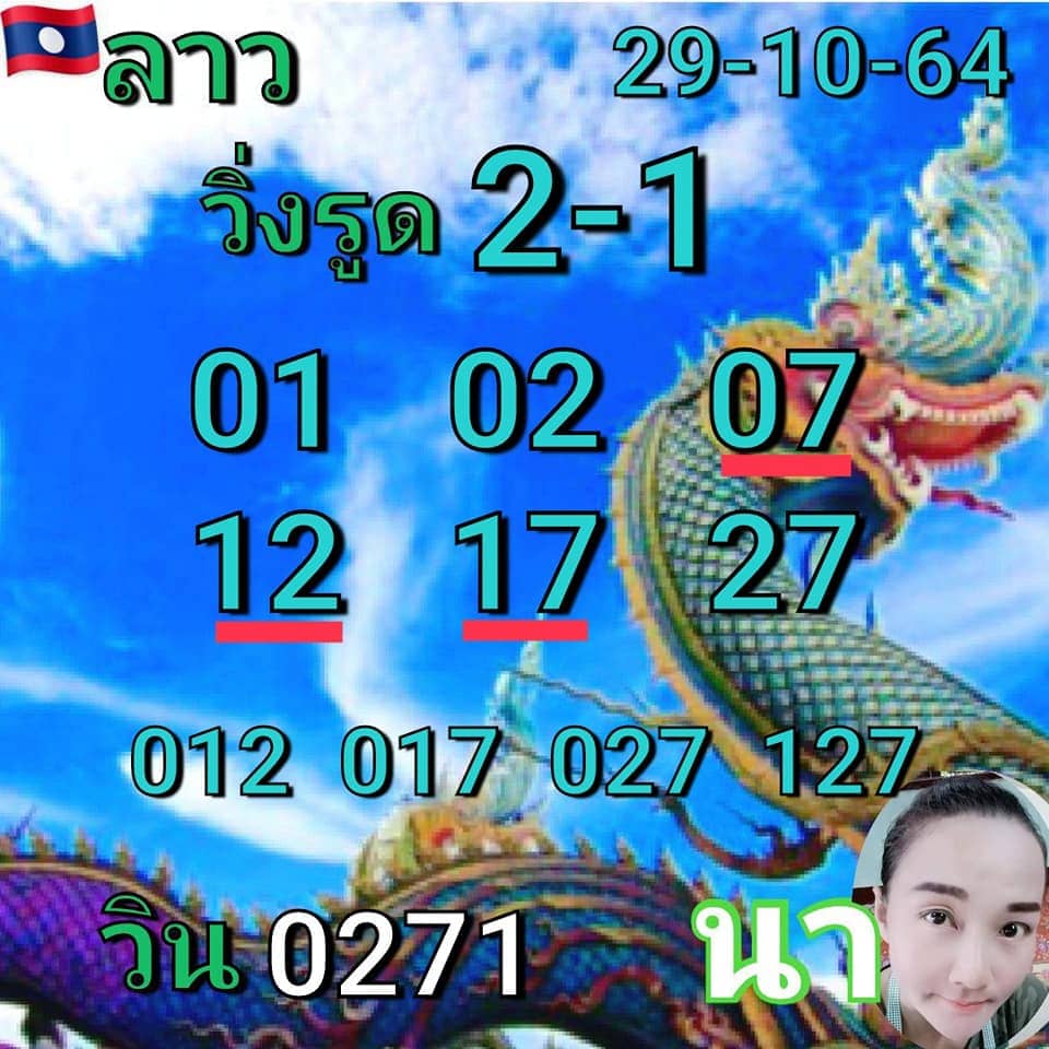 แนวทางหวยลาว29/10/64ชุดที่4
