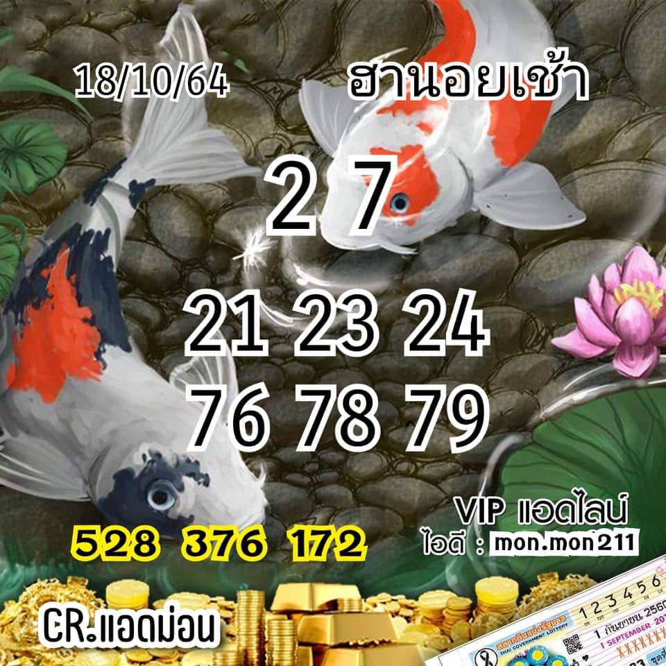 แนวทางหวยฮานอย18/10/64ชุดที่6