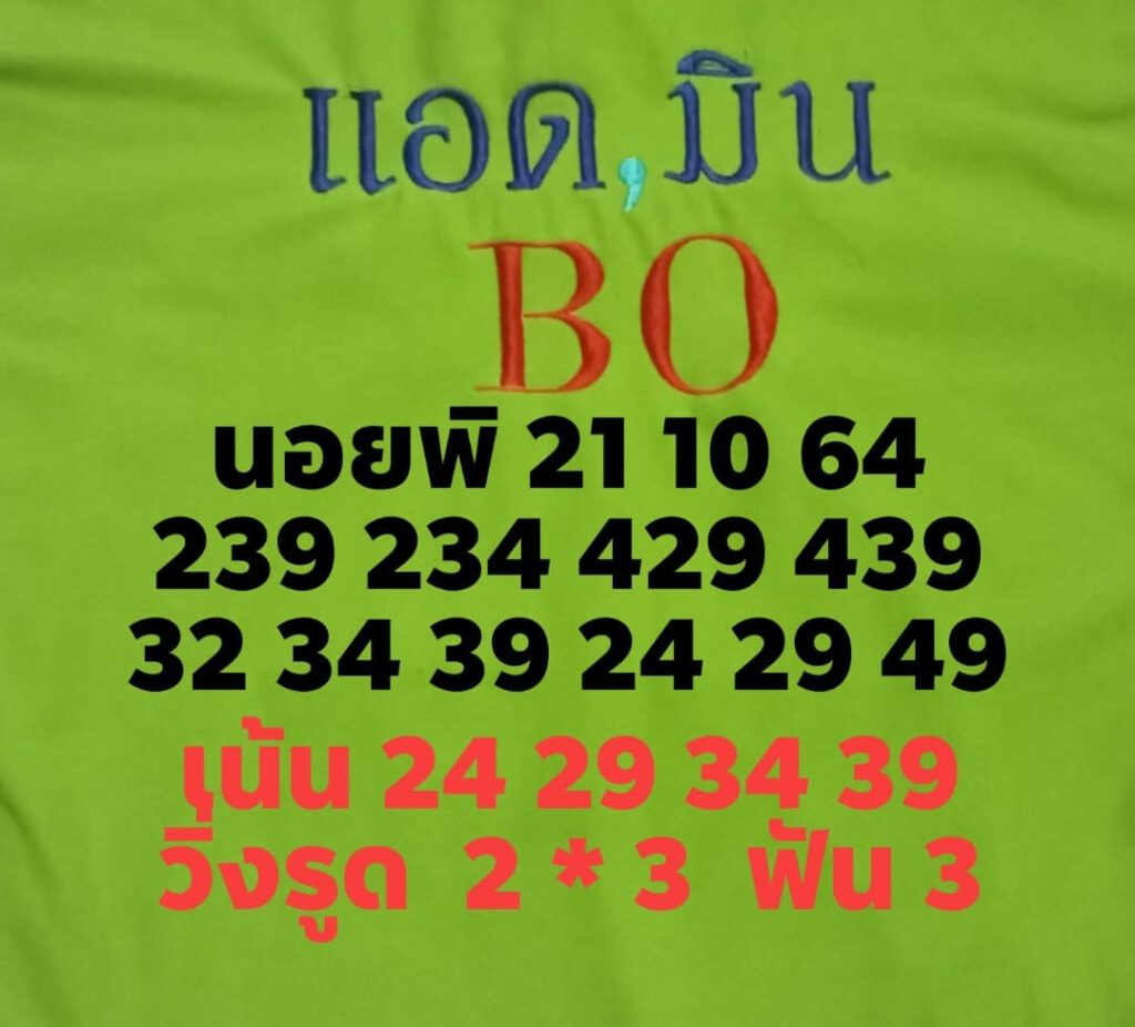 แนวทางหวยฮานอย21/10/64ชุดที่4