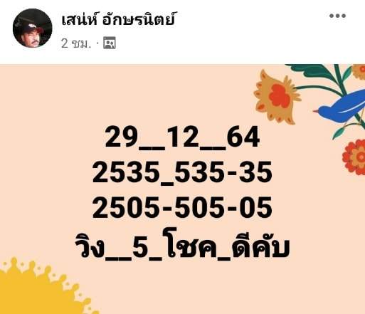 แนวทางหวยมาเลย์ 29/12/64 ชุดที่ 16