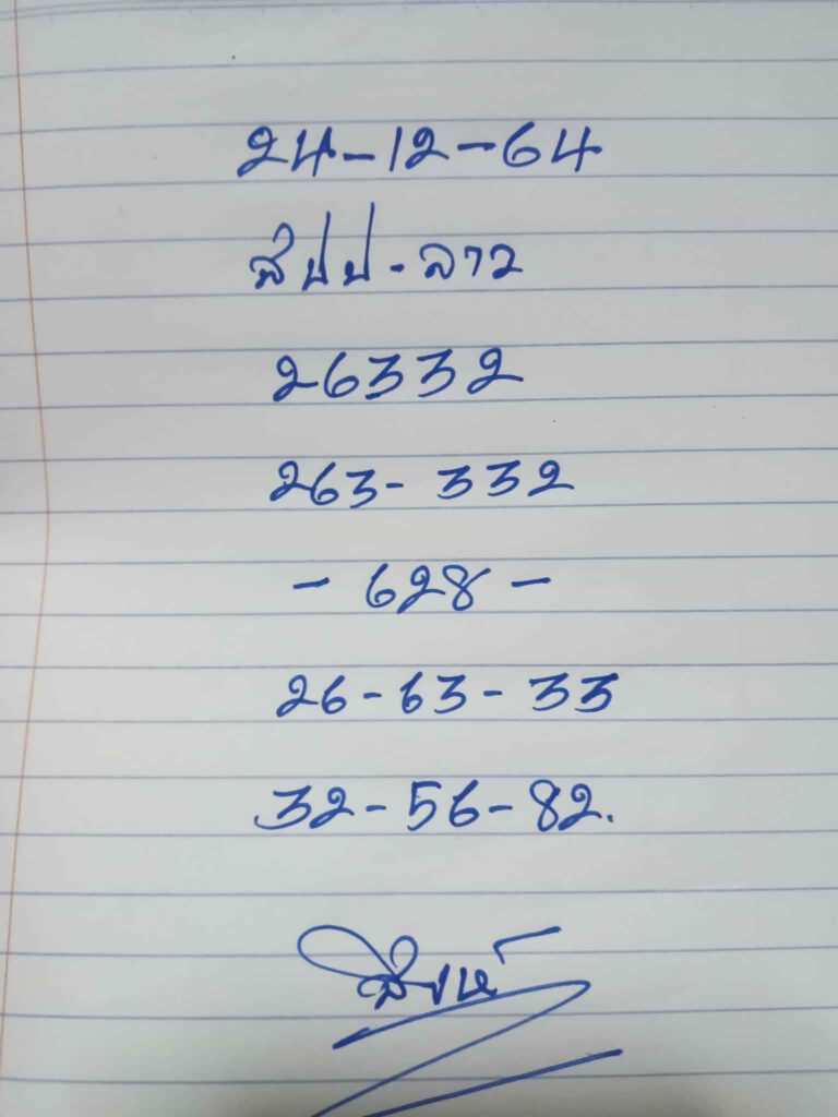 แนวทางหวยลาว 24/12/64 ชุดที่ 7