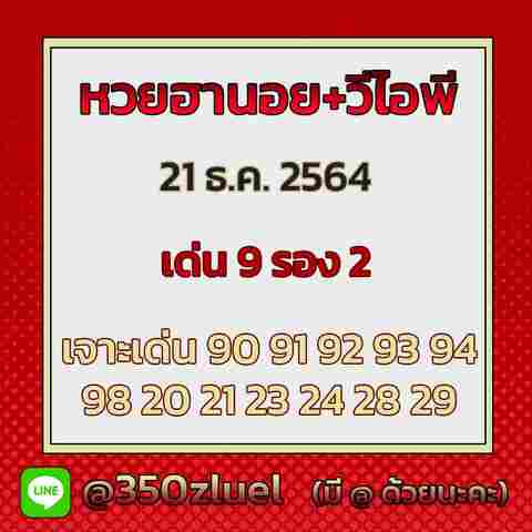 แนวทางหวยฮานอย 21/12/64 ชุดที่ 18