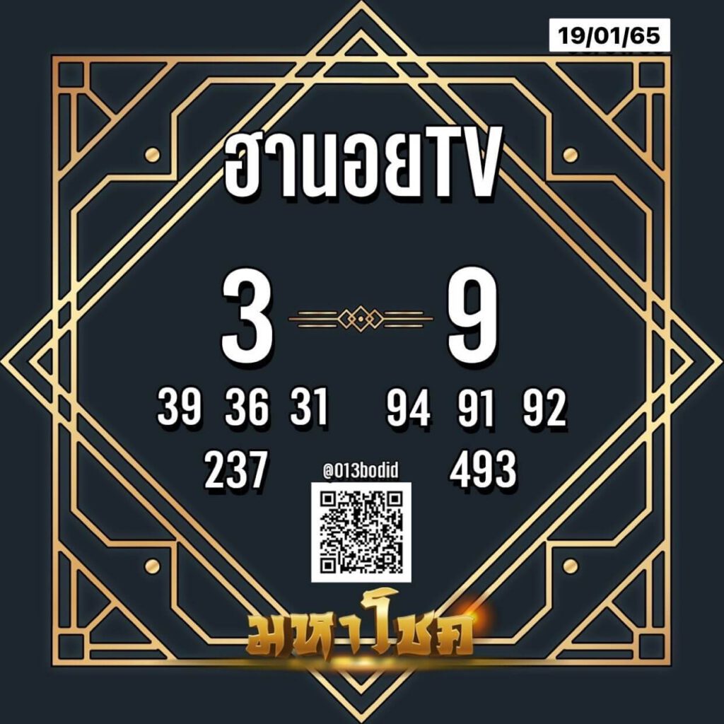แนวทางหวยฮานอย 19/1/65 ชุดที่ 14