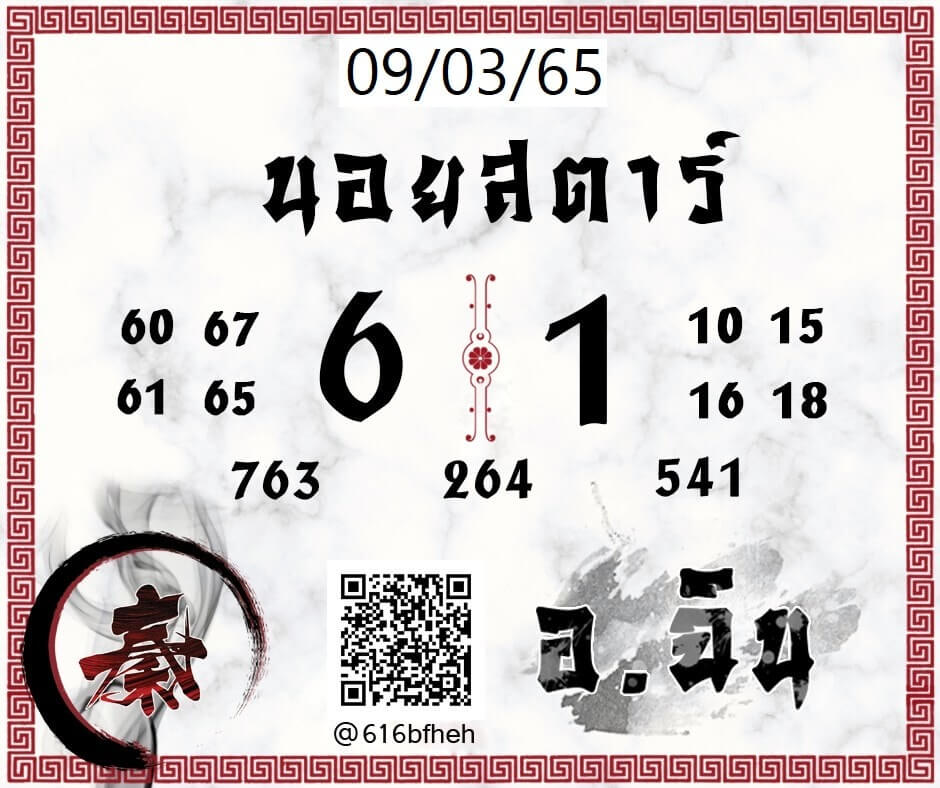 แนวทางหวยฮานอย 9/3/65 ชุดที่ 15