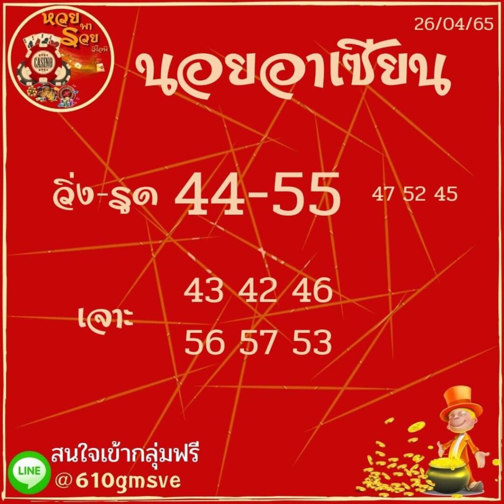 แนวทางหวยฮานอย 26/4/65 ชุดที่ 3