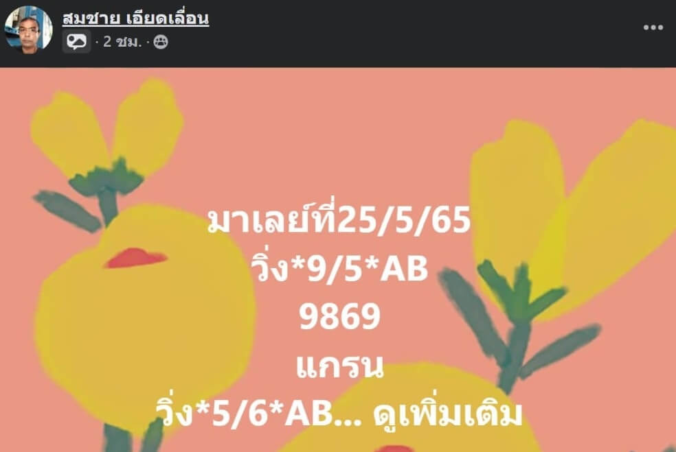 แนวทางหวยมาเลย์ 25/5/65 ชุดที่ 8