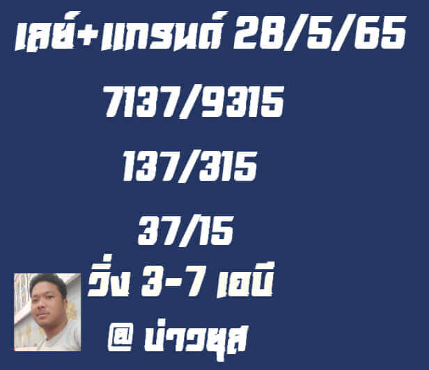แนวทางหวยมาเลย์ 28/5/65 ชุดที่ 9