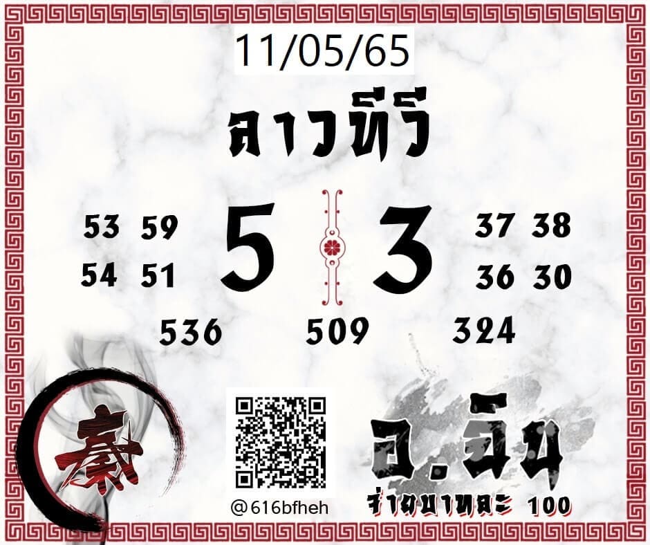 แนวทางหวยลาว 11/5/65 ชุดที่ 8