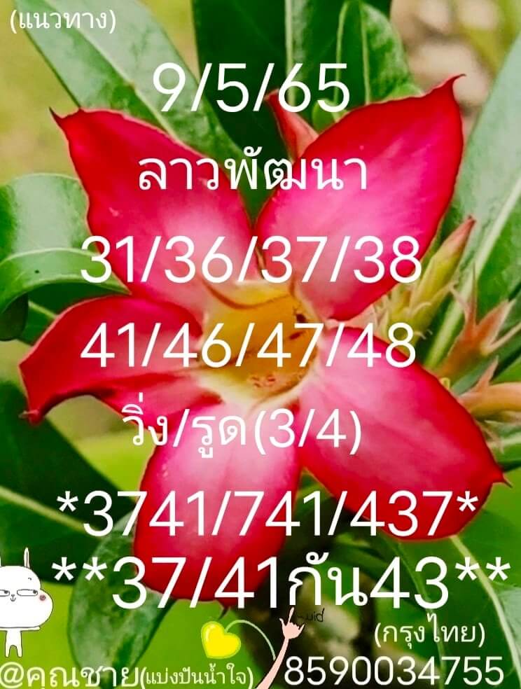 แนวทางหวยลาว 9/5/65 ชุดที่ 16