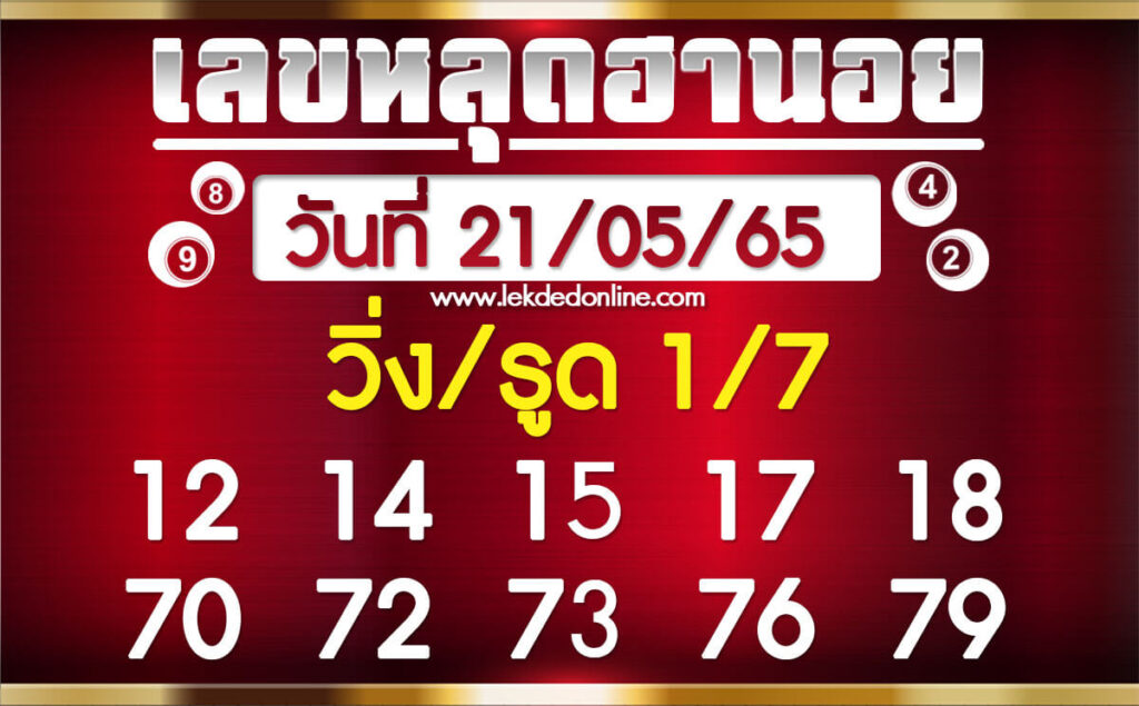 แนวทางหวยฮานอย 21/5/65 ชุดที่ 20