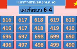 แนวทางหวยฮานอย 6/5/65 ชุดที่ 8