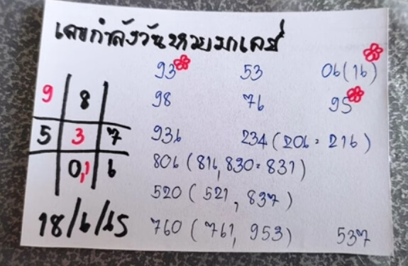 แนวทางหวยมาเลย์ 19/6/65 ชุดที่ 10